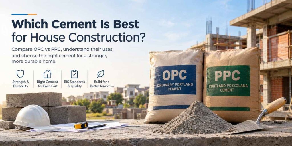which cement is best for house construction
